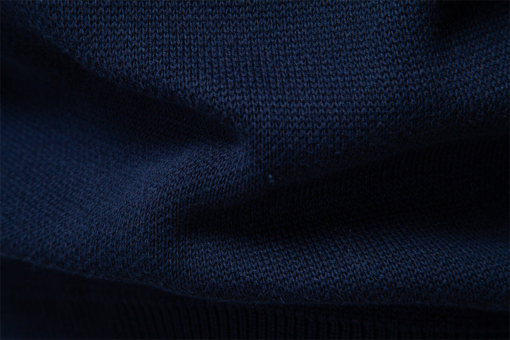 Herremodesweater Strikket jakke med lynlås