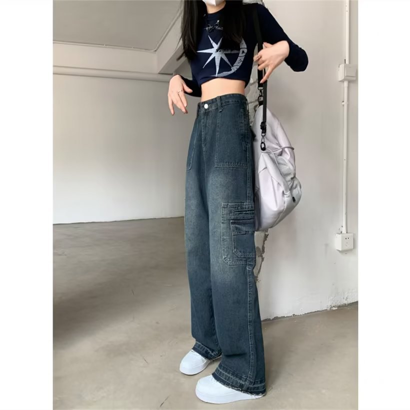 Moderne Retro Små Jeans Til Kvinder