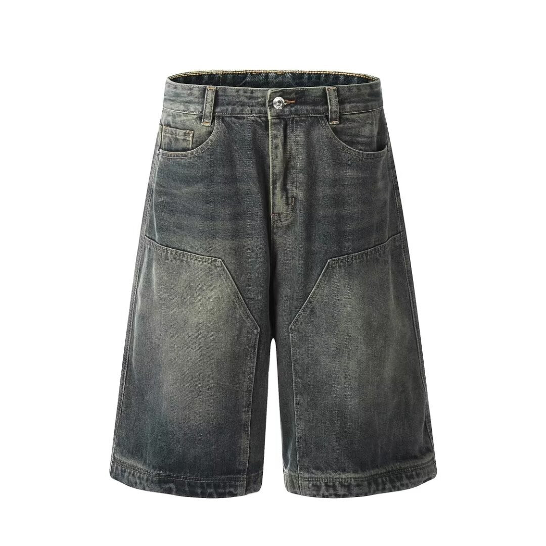 Straight Wide Leg Distressed Loose Leisure All-matching Cropped Pants