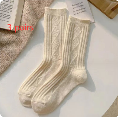 Women's Fashion Rhombus Wool Socks