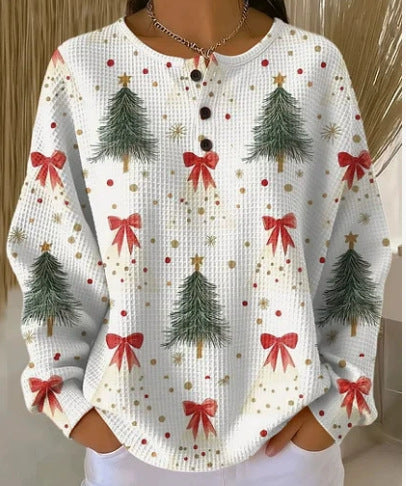 Dame Retro Afslappet Sweatshirt