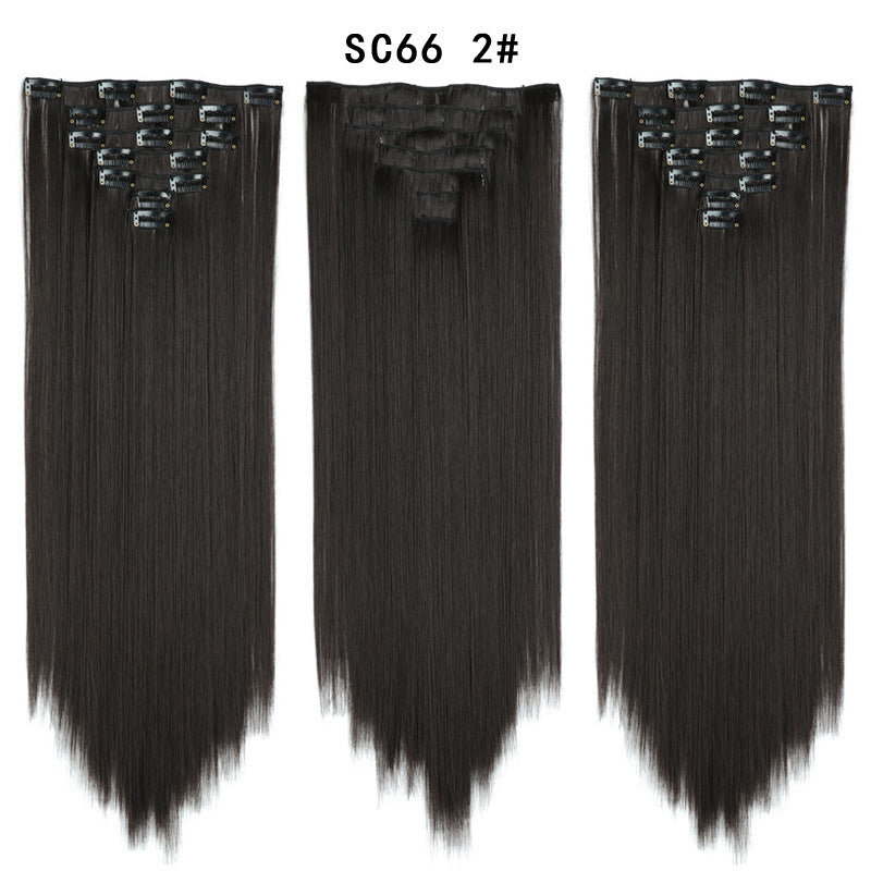 16 Card Seven-piece Hairpiece Clip Wig Beauty Chemical Fiber Wig Set Hair Extension