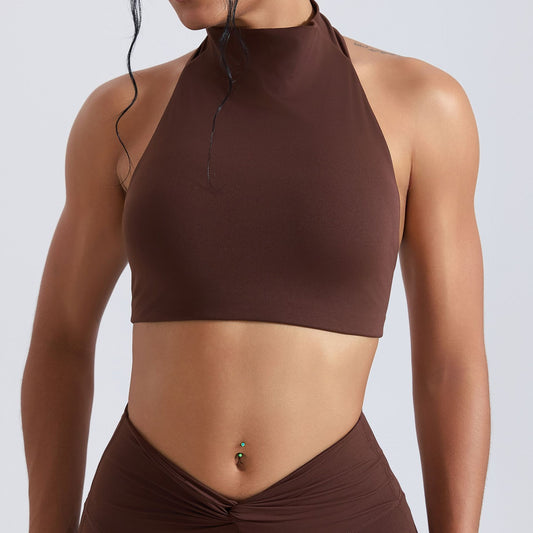 Womens Fitness Sports Bra, Form-fitting And Shock-absorbing Top