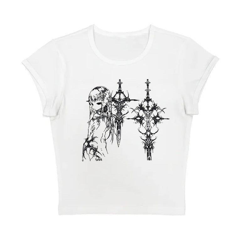 Women's Clothing Irregular Slim-fit Navel Fashion Tops