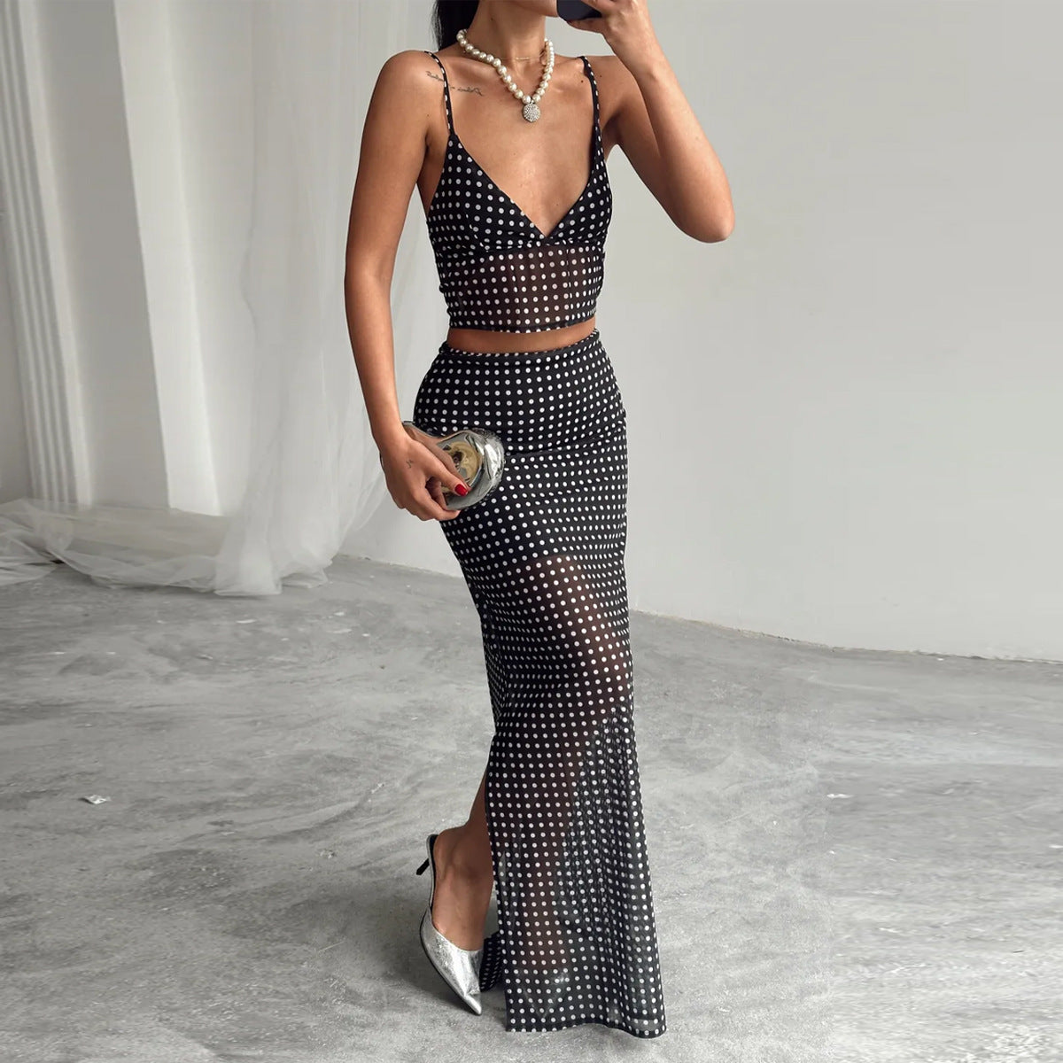 Stylish And Minimalist Design Womens Long Dress Set