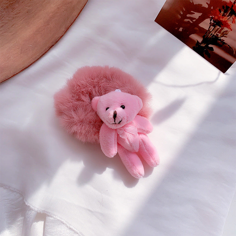 Girl Simple Hair Ring Bear Rope Cute