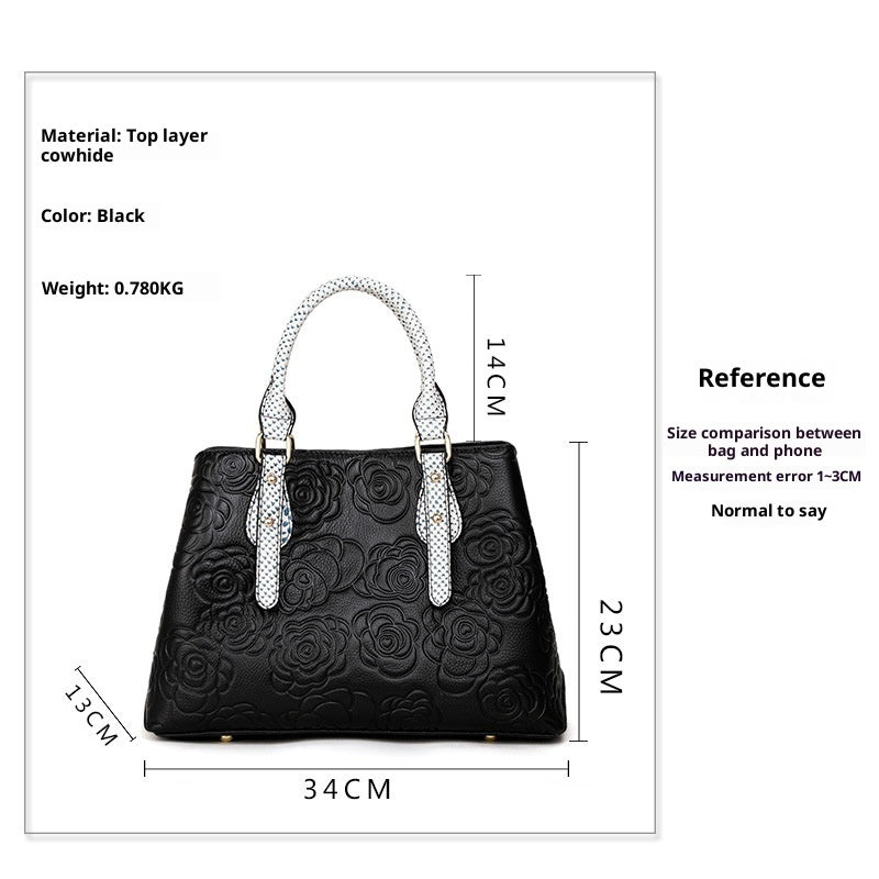 New Trendy Large Capacity Leather Handbag For Women