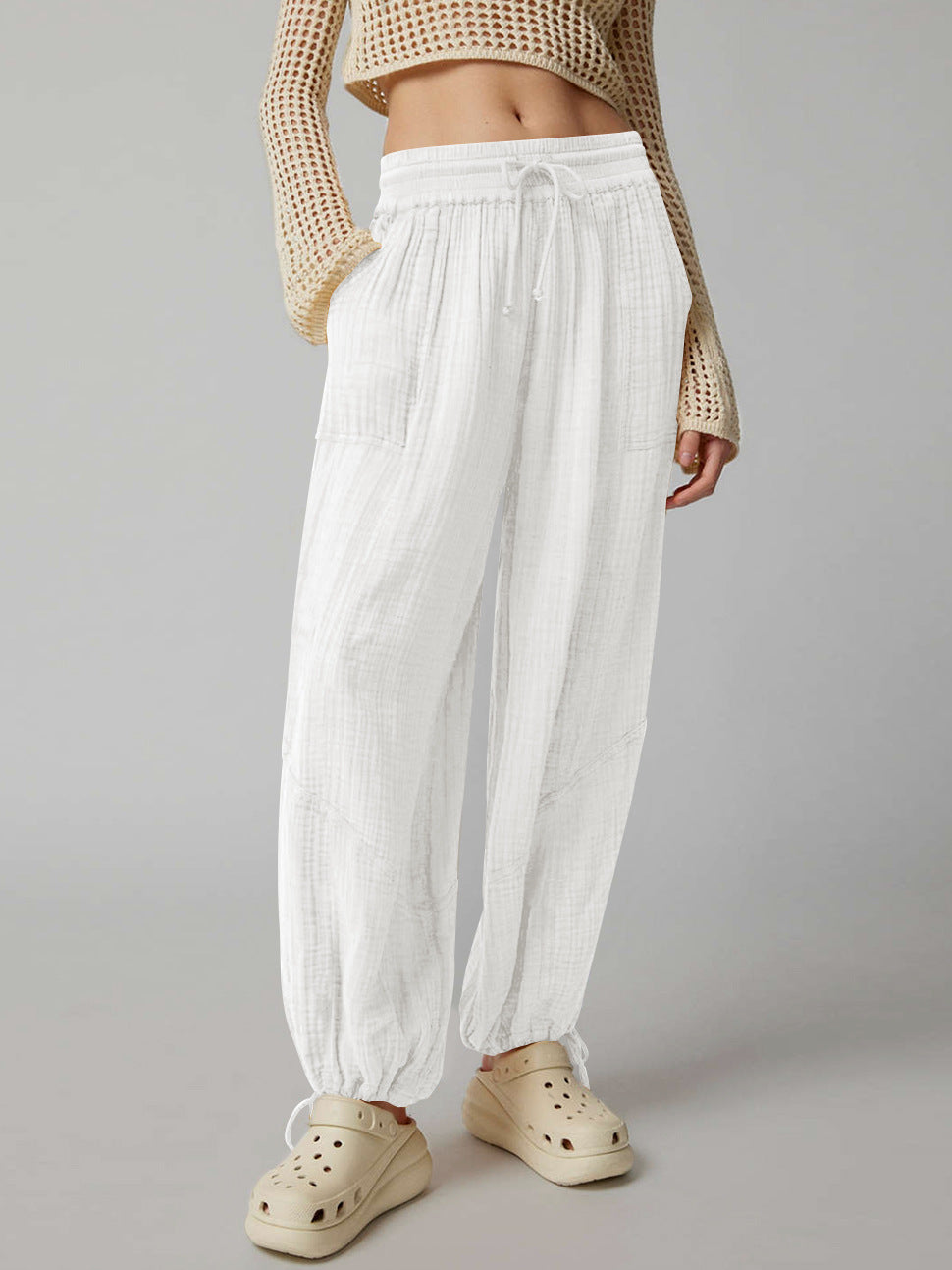 European And American Women's Clothing Versatile Sports Wide-leg Pants