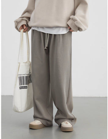 Women's Drawstring Fleece-lined High-waisted Casual Pants