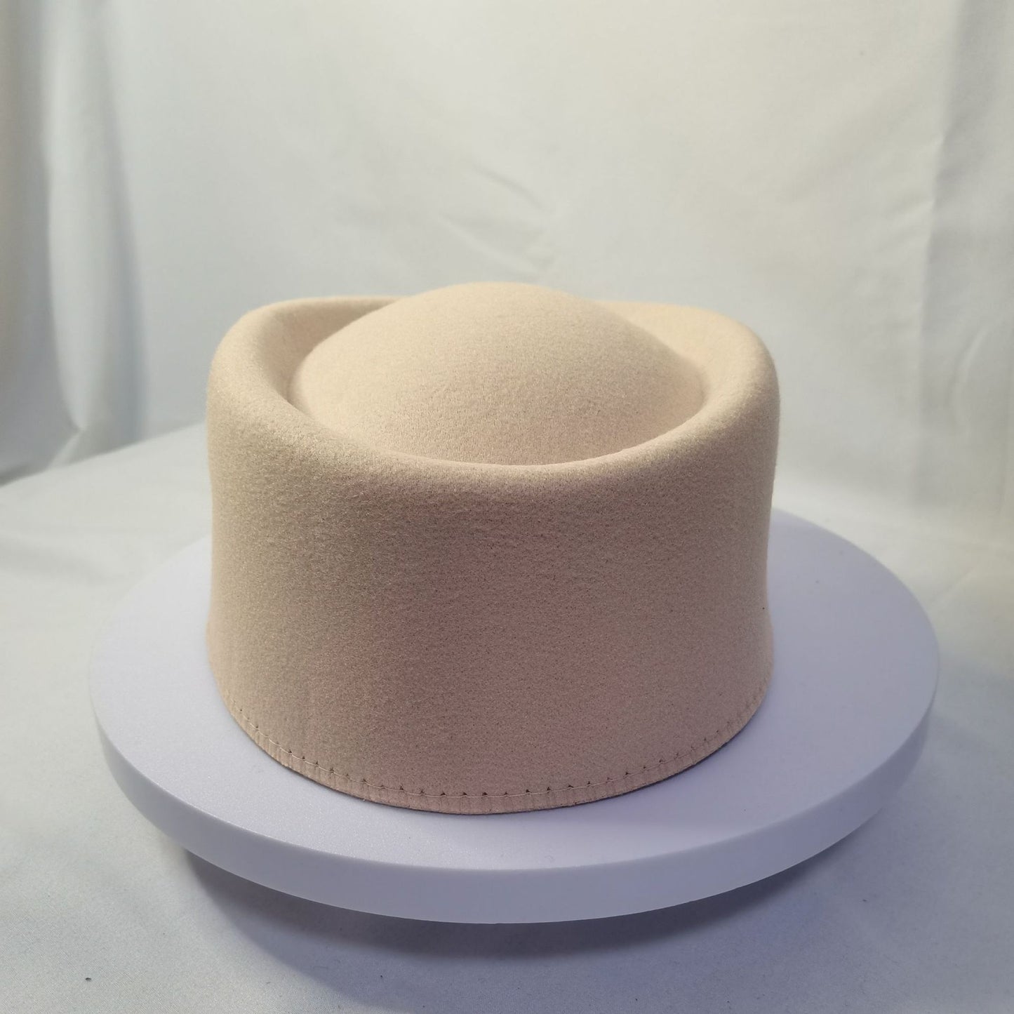 Womens Retro French-style Dome Jazz Hat Woolen Top Hat All-Season Faux-Wool Hat For FallWinter