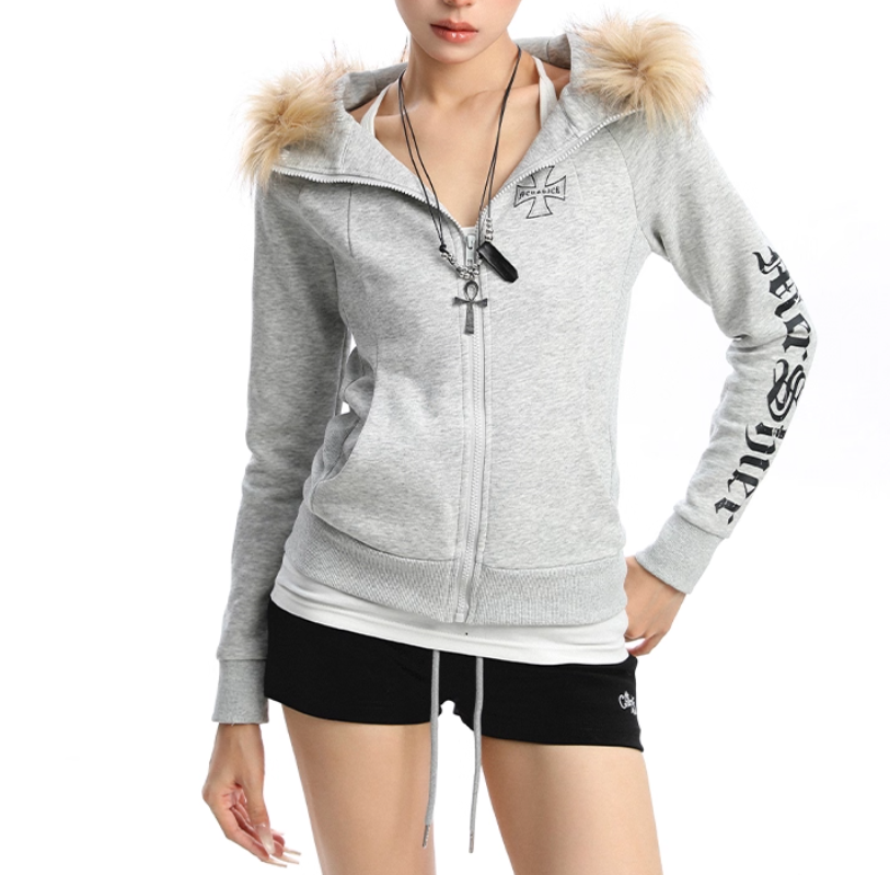 Detachable Fur Collar Hood Sweater Women's Fashion Advanced