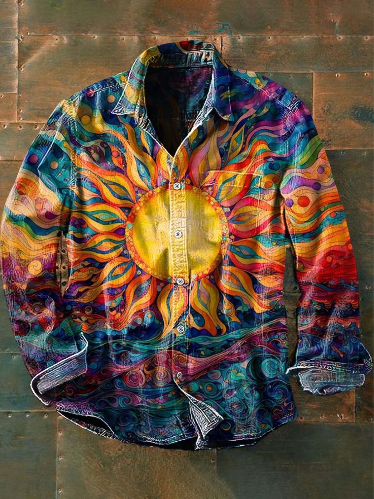 New Retro Men's Long Sleeve Top Shirt