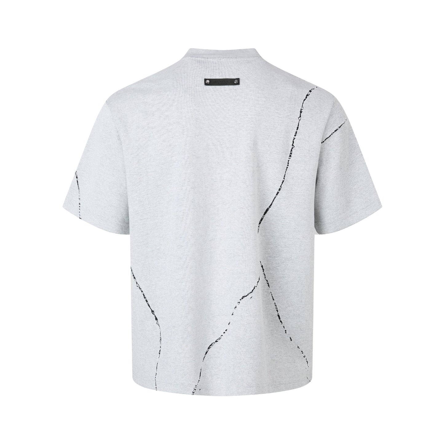 Amerikansk Street Fashion Mode Crack Bogstavprint Stilfuld Løs Casual Og Komfortabel T-shirt