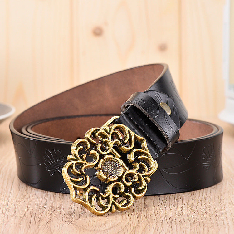 Women's Wide Simple Student Korean Style Fashion Casual Pants Belt