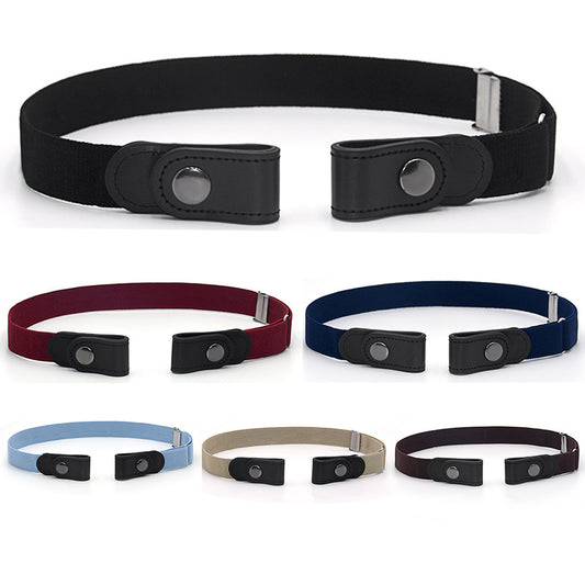 Jeans Belt Seamless Elastic Without Buckle All-match Lazy Belt