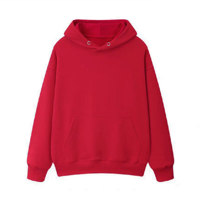 Combed Cotton Terry Hooded Sweater Solid Color Casual Men And Women Couple Style