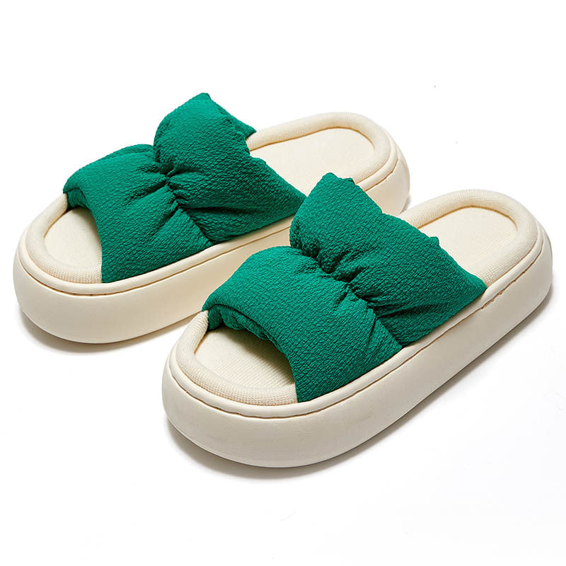 New Thick Bottom Fashion Simple Home Wear Elastic Rope Slippers