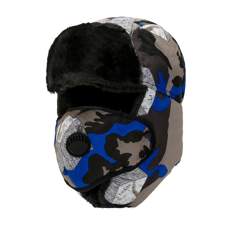 Ushanka Outdoor Riding Face Care Cold-resistant Earflaps Warm Hat