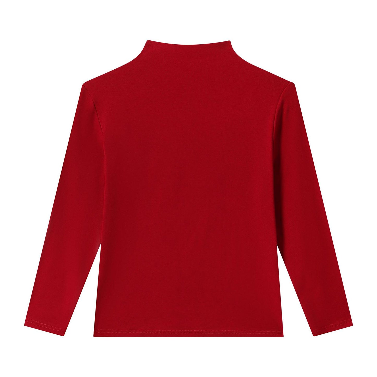 Womens Long-sleeve Mock-neck Base Layer With A Threaded Neckline
