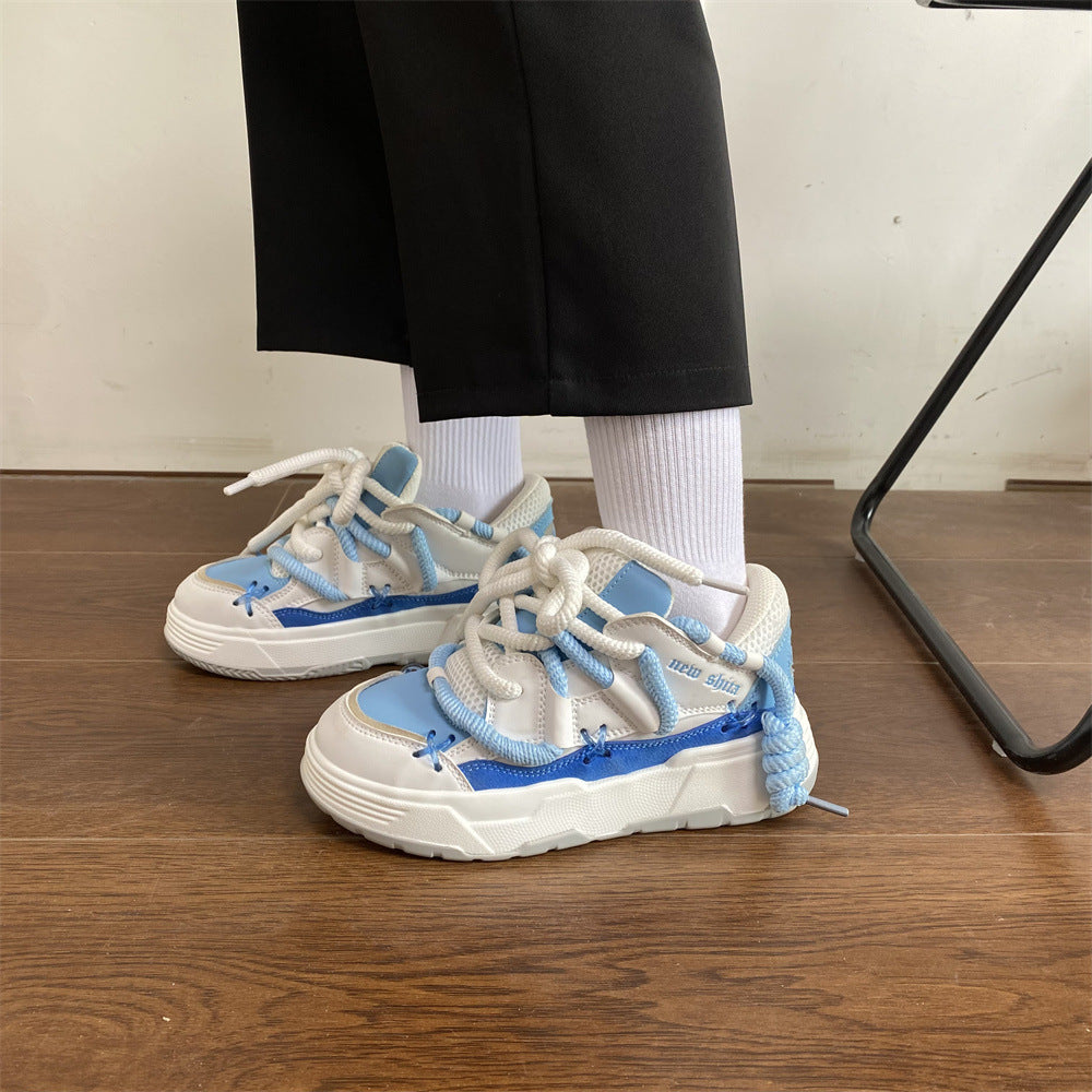 Fede Dad-sko til damer, alsidige, til studiebrug, casual, platform, højdeøgende