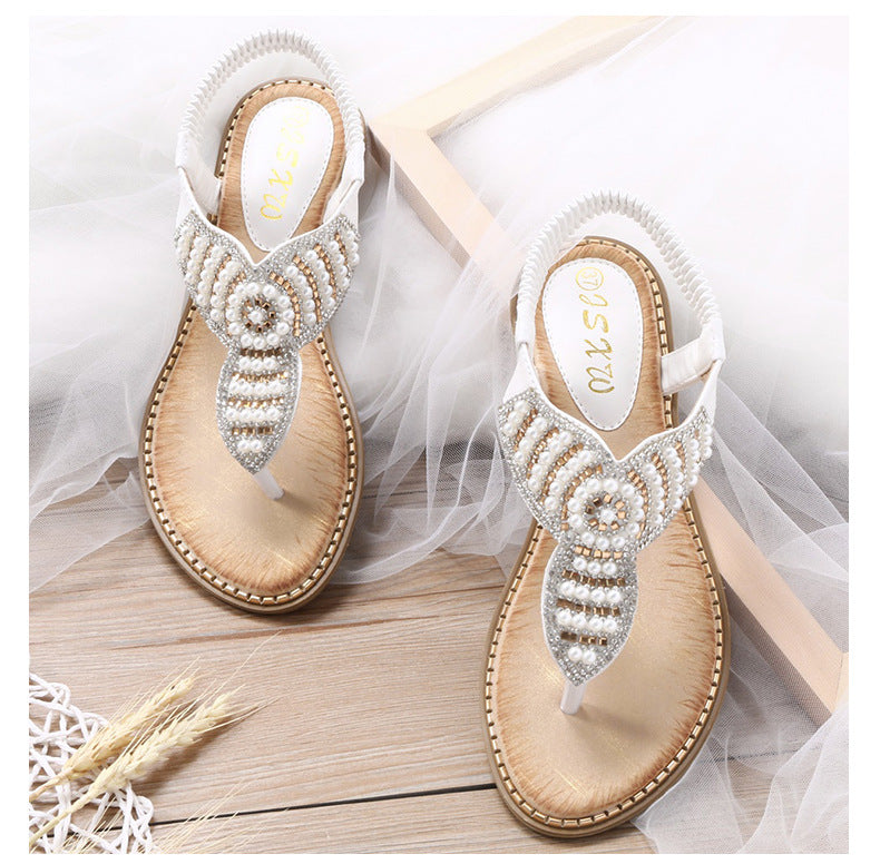 Thong Elastic Strap Sandals Cross Border Plus Size Fashion Women's