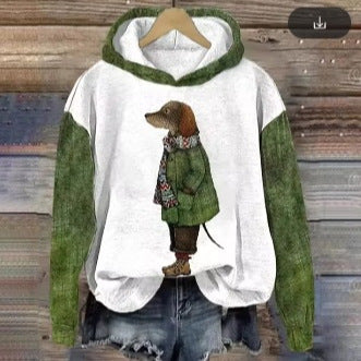 Women's Sweater 3D Digital Printing Animal Cat Oil Painting Pullover Hoodie