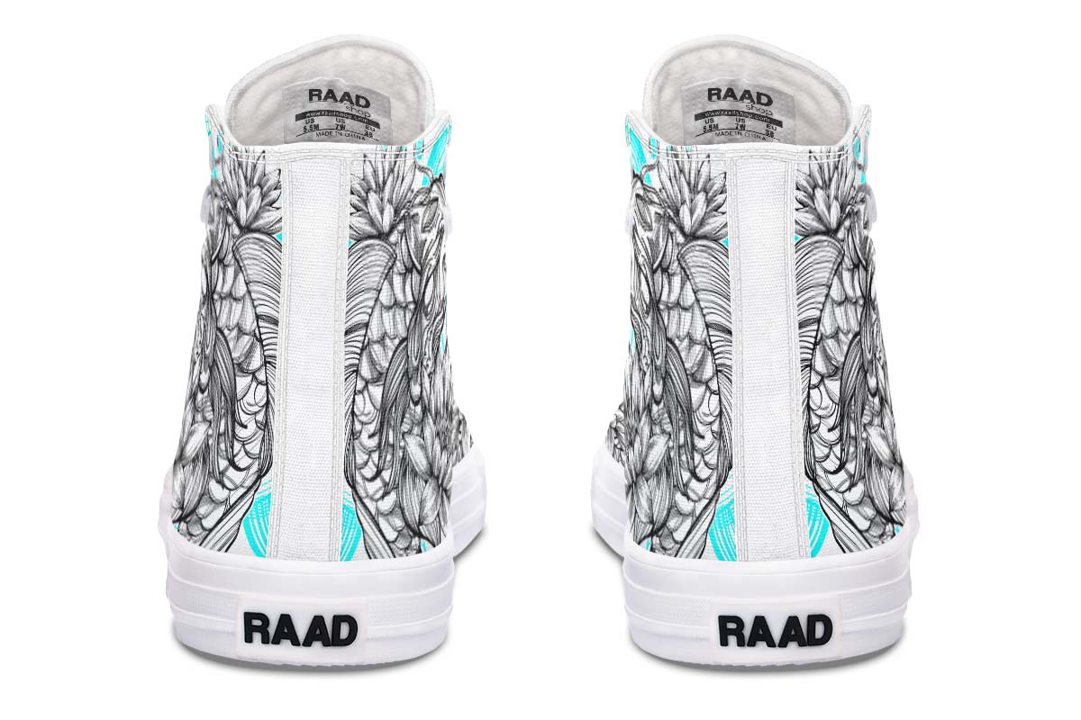 Men's And Women's Fashion Color Printing High-top Canvas Shoes