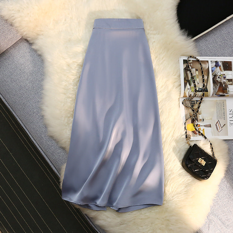 Women's High-grade Acetate Satin Skirt