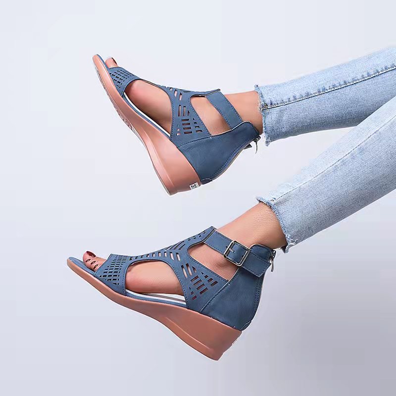 Spring And Summer New Style Slope Heel Sandal Female