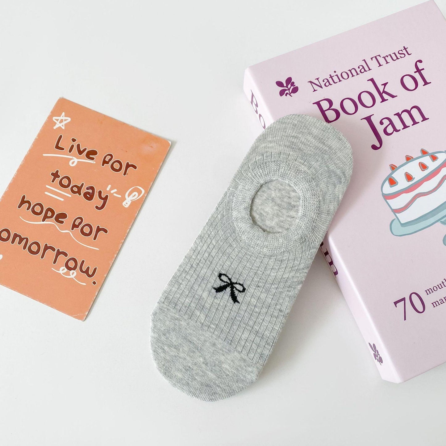 Summer Bow Socks Thin Shallow Mouth Invisible Non-slip Tight