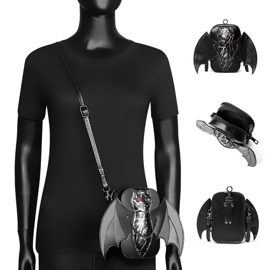 European And American Dark Style Women's Shoulder Messenger Bag Creative Bat
