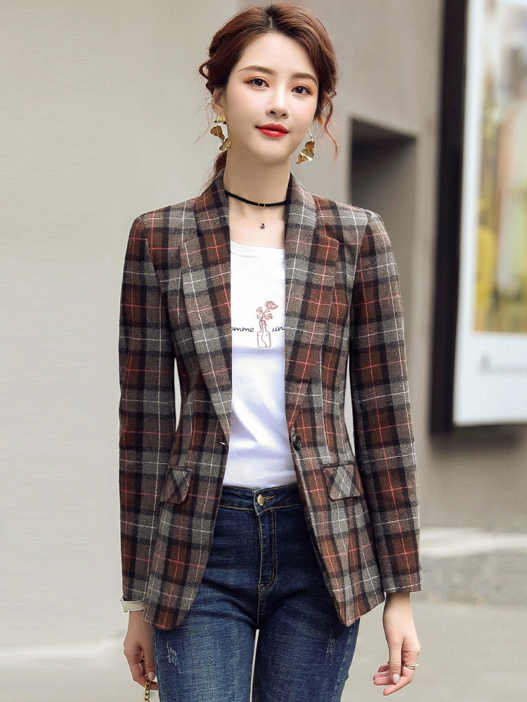 Blazer profissional fino slim fit para primavera e verão