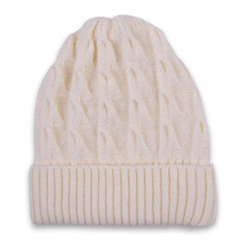 Autumn And WinterSolid Color Beanie  Set