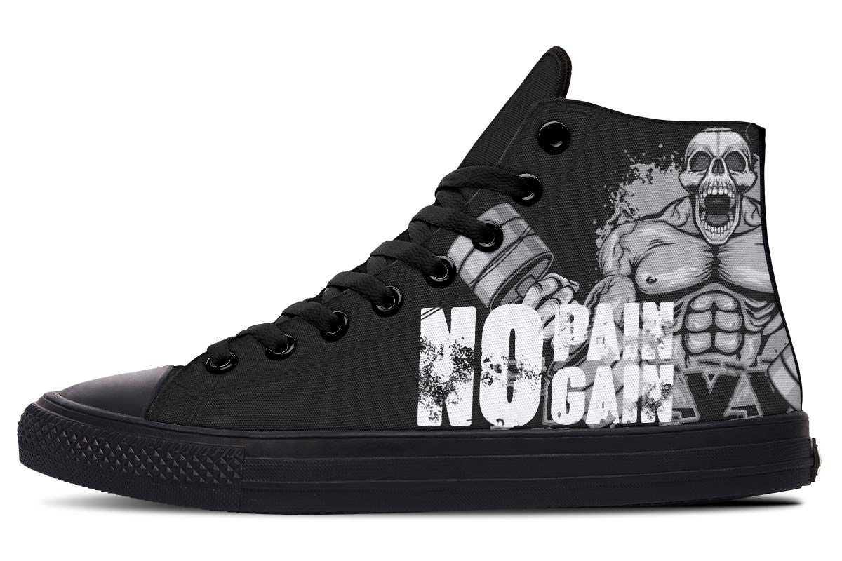 Men's And Women's Fashion Color Printing High-top Canvas Shoes
