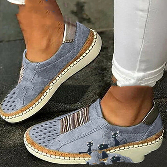 Women's Plus Size Casual Flat Shoes Elastic Slip On
