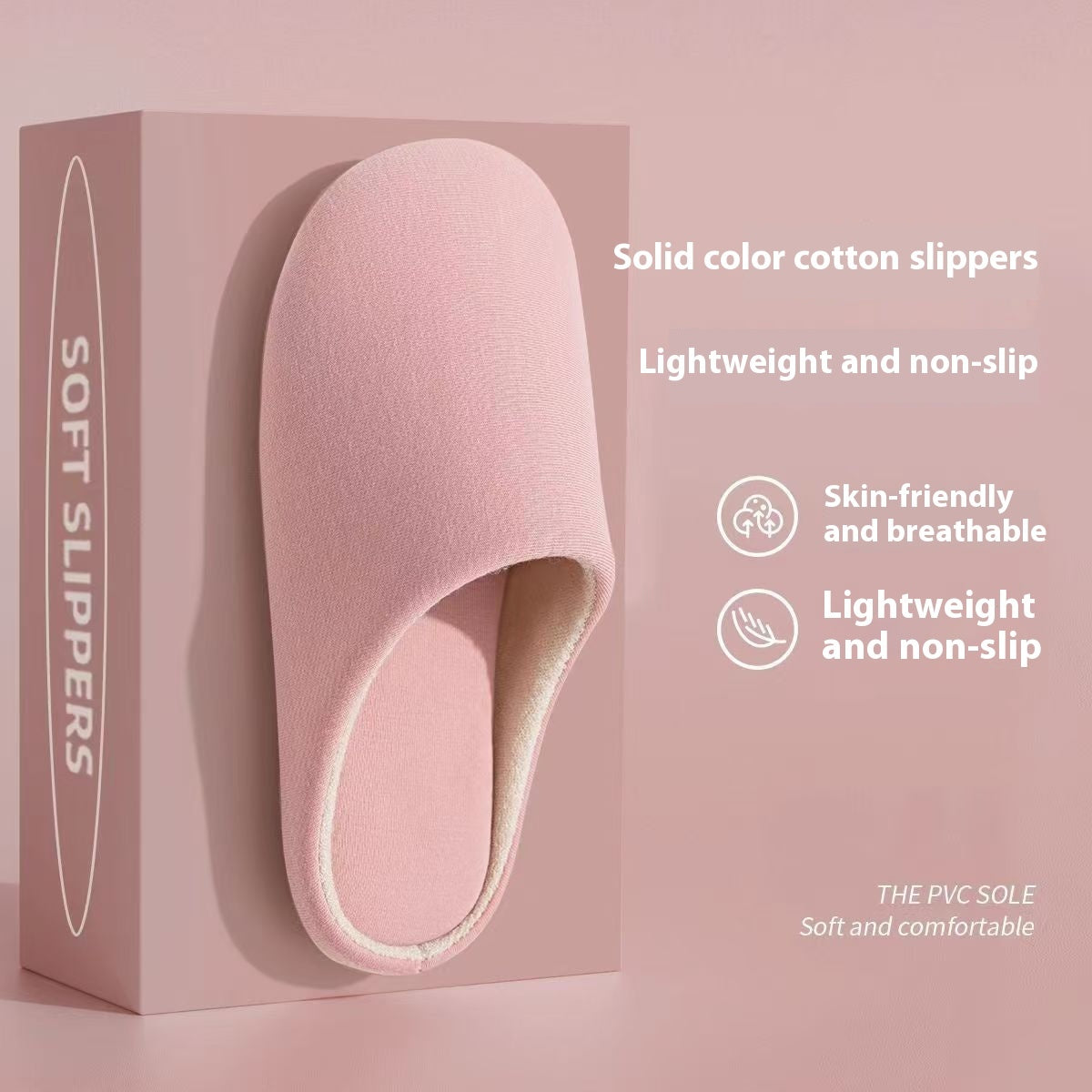 Open-end Machine Washable Silent Cloth Bottom Mute Slippers Ladies