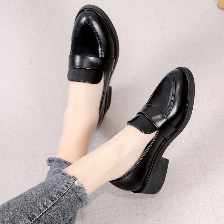 Women's Pointed Toe Chunky Heel Fashion Casual Shoes