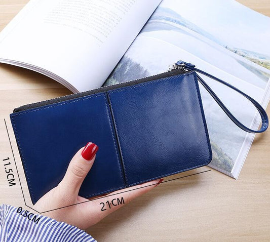 Female Long Clutch Women's Multi Card Slots Wallet Multi-function Wristband Wallet