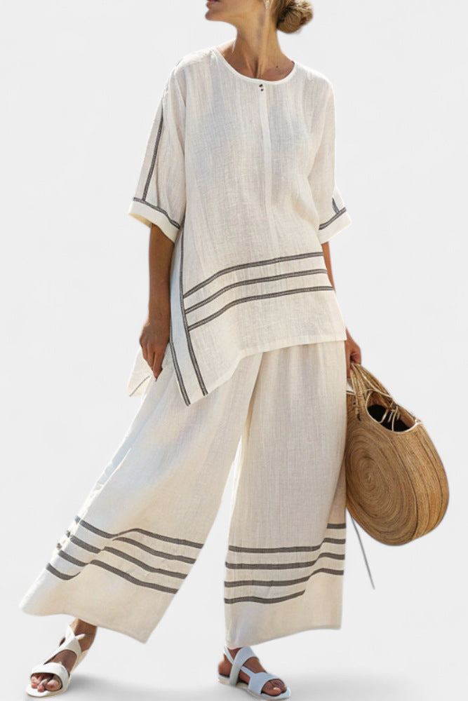 Plus-size Loose Casual Women's Beach Two-piece Set