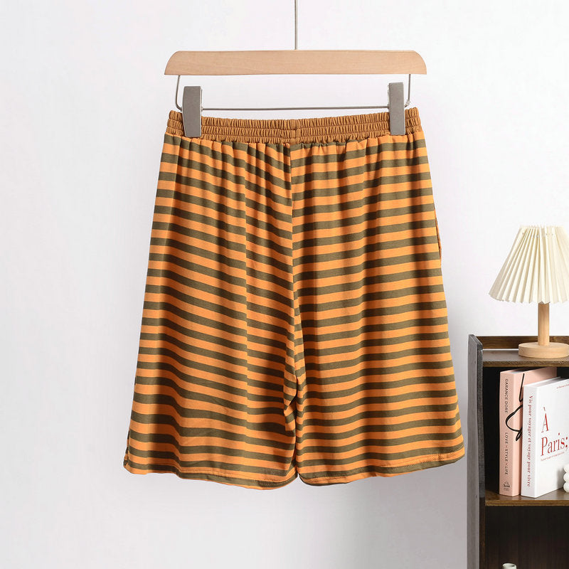 Japanese-style Loose-fitting  Wearable Large-size Bit-cotton Loungewear Pants
