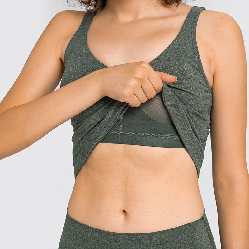 V-neck Beauty Back Exercise Vest For Women