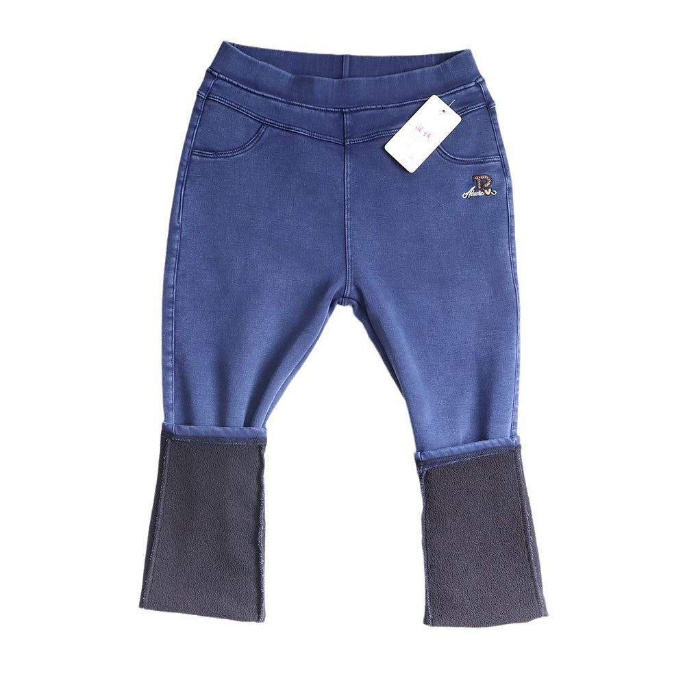Women's Thick Black High Waist Jeans