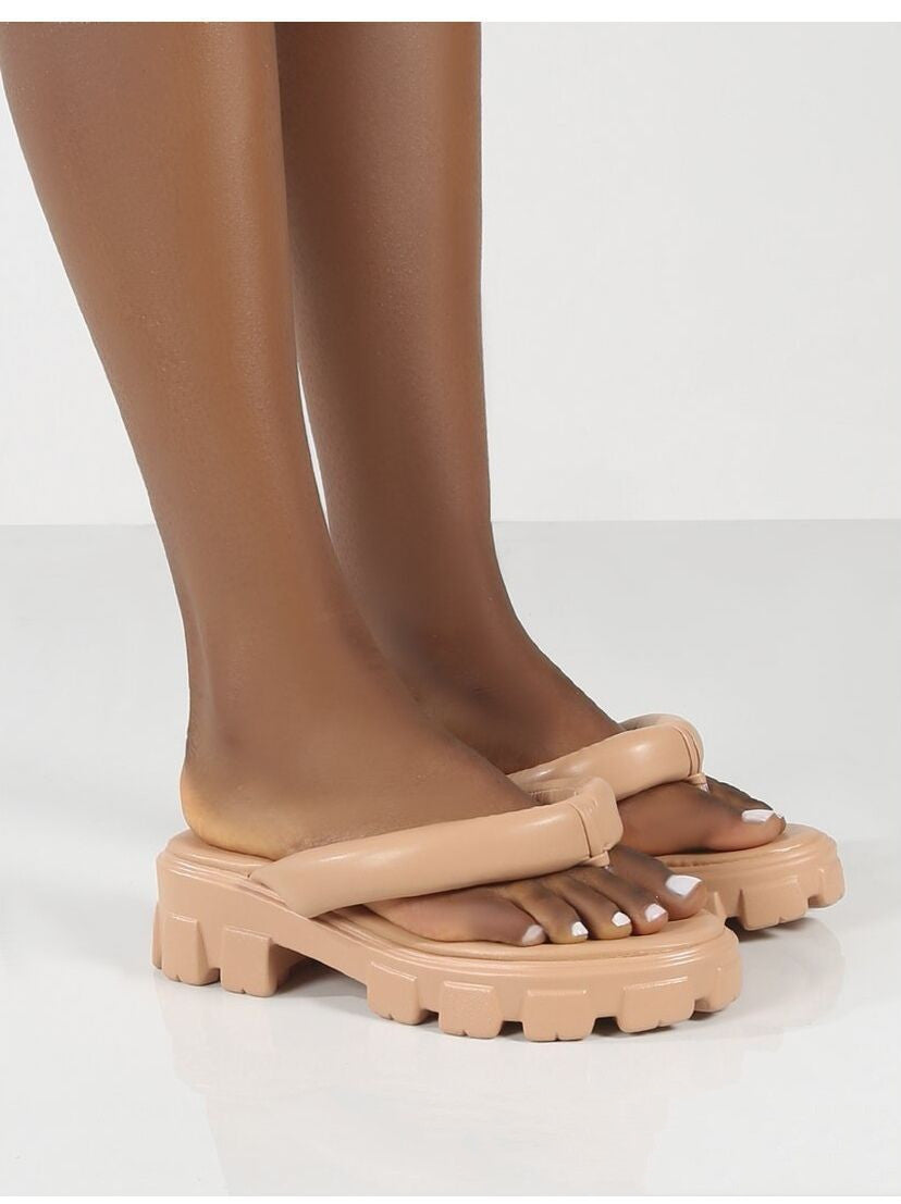 Thick-soled Slippers Women Wear High Roman Shoes In Summer