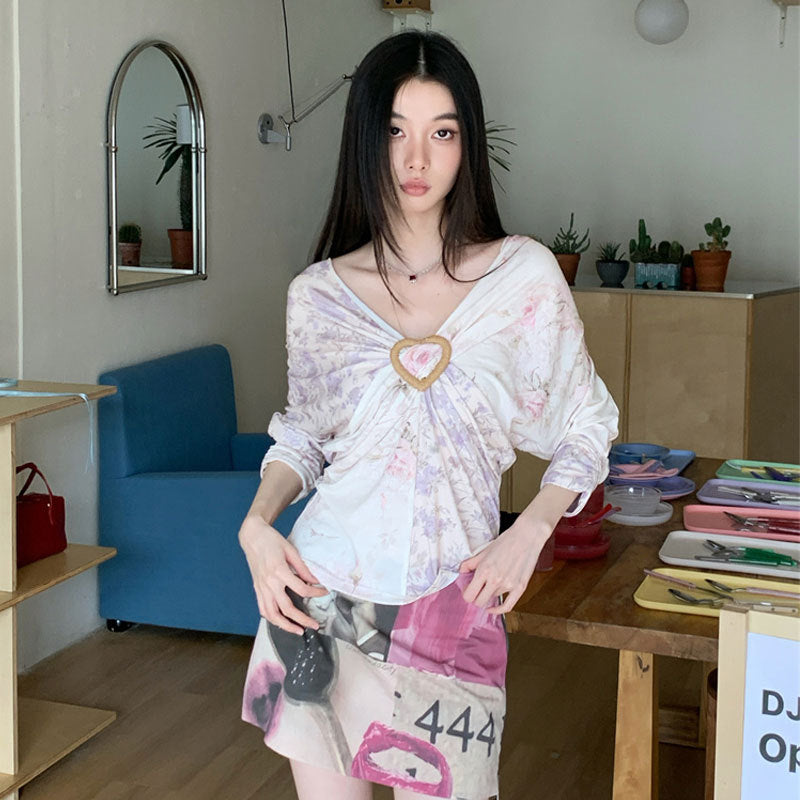 Floral Patchwork Loose Top Women