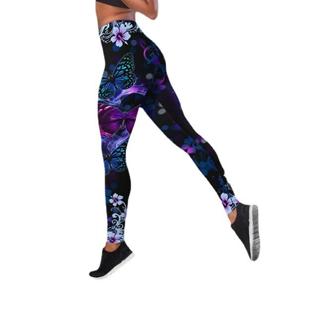 Efterårsfugl Højtaljet Yogabukser Plus Size