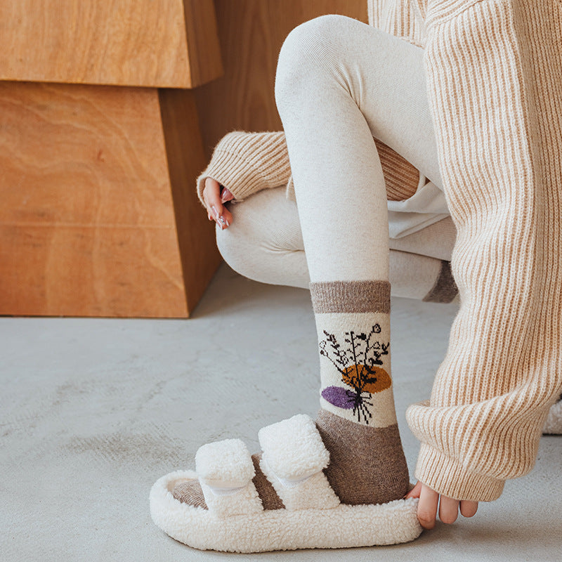 Sen Series Wool Socks New Style Thickened Retro And Lovely