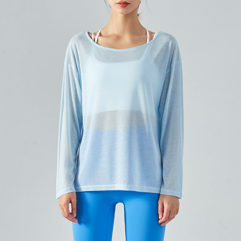 Yoga Yoga Clothes Women's Loose Long Sleeve Lightweight Quick-drying Sports Workout Blouse