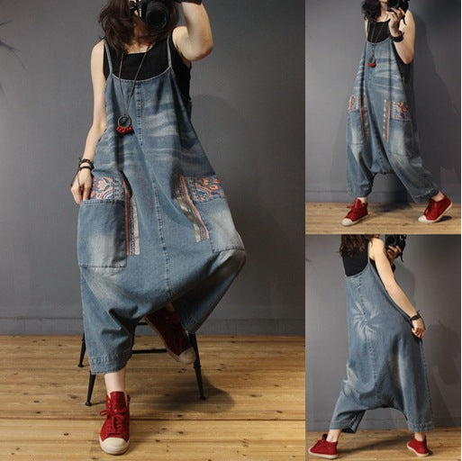 Women's Loose New Style Denim Overalls