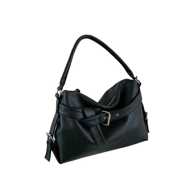 American-style Retro Versatile Biker Bag High-capacity Edgy Underarm Bag For Bold