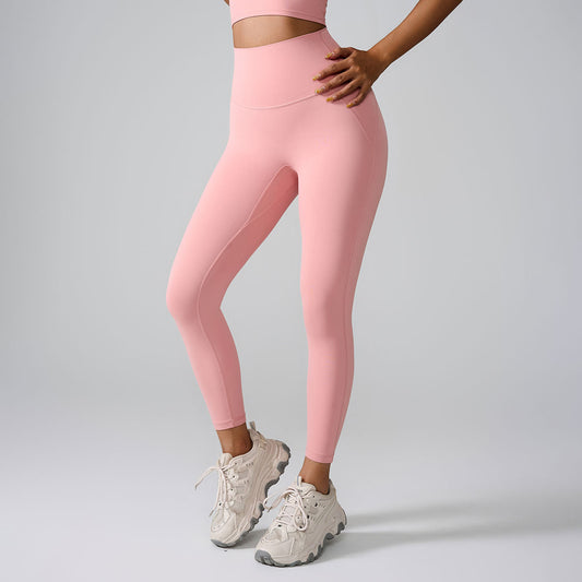 Yoga-bukser sømløse Nude Feel højtaljede Peach Pants Zero Sense integrerede sports yoga-bukser yogabukser